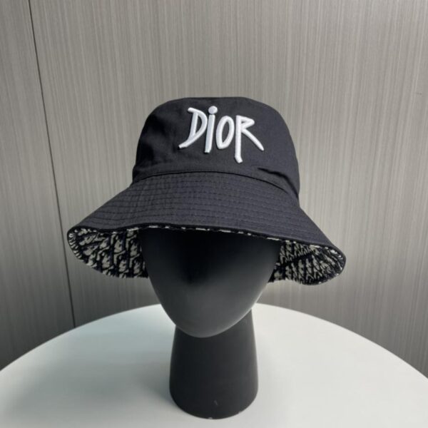 designer,replica,clothing,fake,1:1,lv,luxury,high quality Dior official website latest double-sided embroidered Dior logo bucket hat