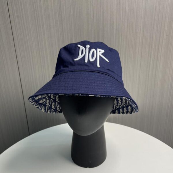 designer,replica,clothing,fake,1:1,lv,luxury,high quality Dior official website latest double-sided embroidered Dior logo bucket hat