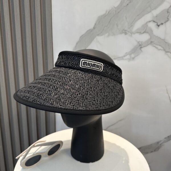 designer,replica,clothing,fake,1:1,lv,luxury,high quality Miu Miu new visor hollow top headband hat