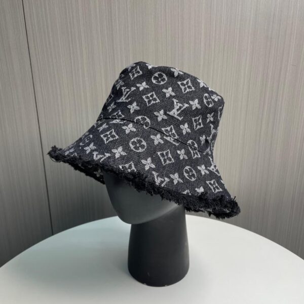 designer,replica,clothing,fake,1:1,lv,luxury,high quality Louis Vuitton original denim bucket hat for men and women