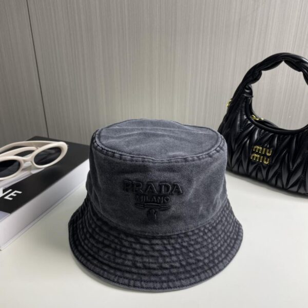 designer,replica,clothing,fake,1:1,lv,luxury,high quality Prada embroidered letter bucket hat