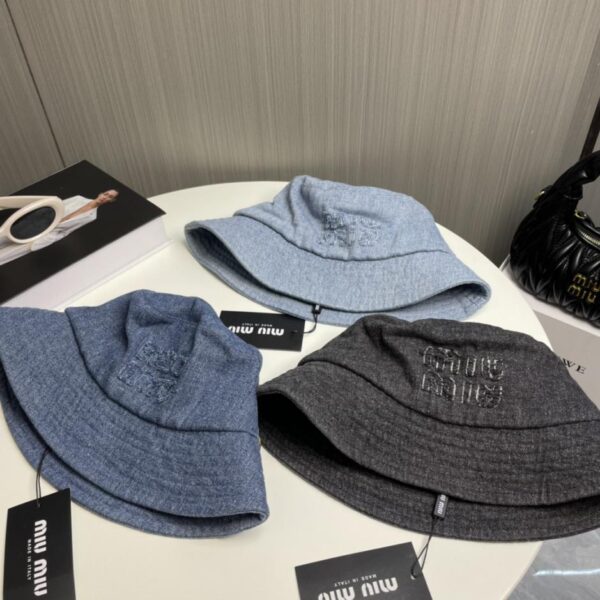 designer,replica,clothing,fake,1:1,lv,luxury,high quality Miu Miu new denim order style bucket hat