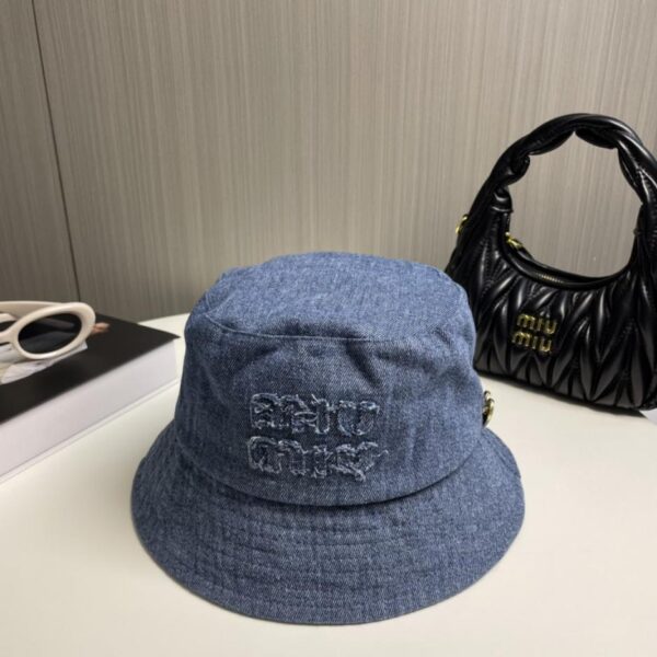 designer,replica,clothing,fake,1:1,lv,luxury,high quality Miu Miu new denim order style bucket hat