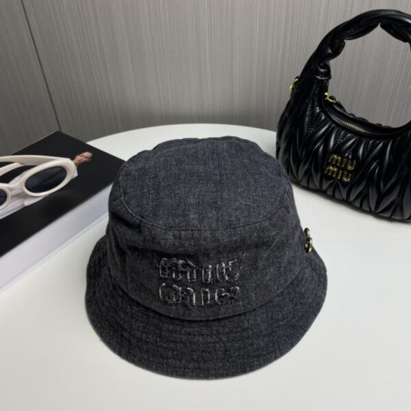 designer,replica,clothing,fake,1:1,lv,luxury,high quality Miu Miu new denim order style bucket hat