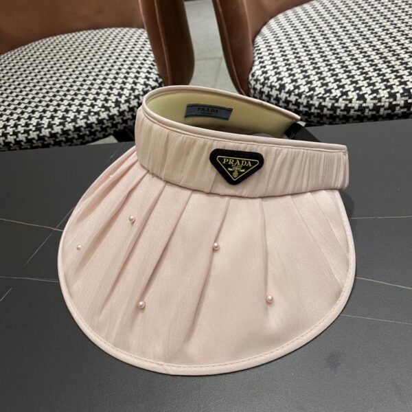 designer,replica,clothing,fake,1:1,lv,luxury,high quality PRADA Duolan small pearl empty top hat