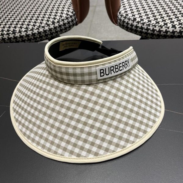designer,replica,clothing,fake,1:1,lv,luxury,high quality Burberry Large Brim Sun Hat Women’s New Houndstooth Pattern Hollow Top Sun Hat