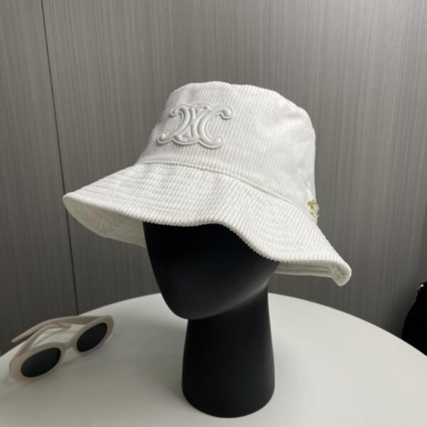 designer,replica,clothing,fake,1:1,lv,luxury,high quality CELINE high version official website latest corduroy vertical pattern fisherman hat for women