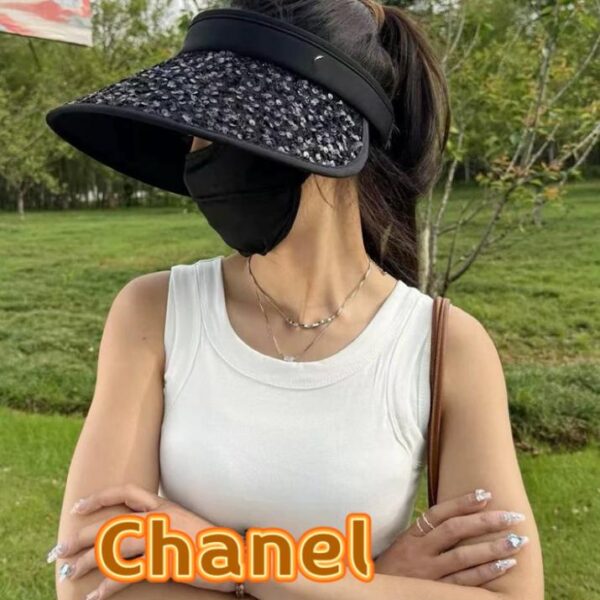 designer,replica,clothing,fake,1:1,lv,luxury,high quality CHANEL new summer sun hat