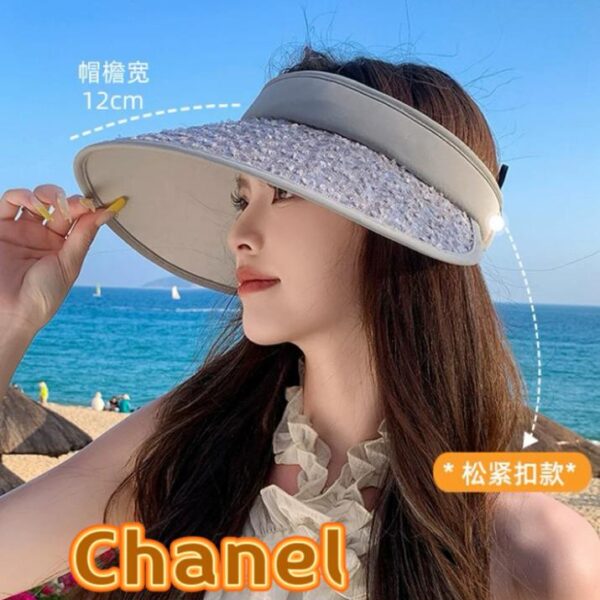 designer,replica,clothing,fake,1:1,lv,luxury,high quality CHANEL new summer sun hat
