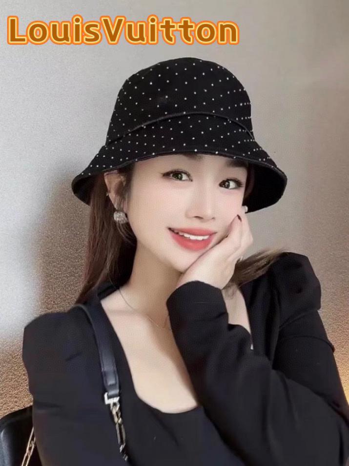 designer,replica,clothing,fake,1:1,lv,luxury,high quality Louis Vuitton Korean style rhinestone bucket hat for women spring and summer designer,replica,clothing,fake,1:1,lv,luxury,high quality Louis Vuitton Korean style rhinestone bucket hat for women spring and summer