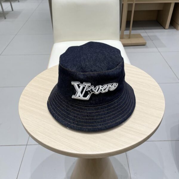 designer,replica,clothing,fake,1:1,lv,luxury,high quality Louis Vuitton’s new denim (reversible) simple bucket hat for men and women