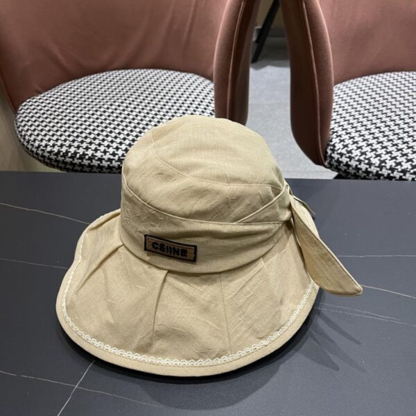 designer,replica,clothing,fake,1:1,lv,luxury,high quality CELINE wide brim bow fisherman hat women’s summer sun protection hat
