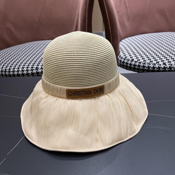 designer,replica,clothing,fake,1:1,lv,luxury,high quality DIOR new breathable large-brimmed bow bucket hat