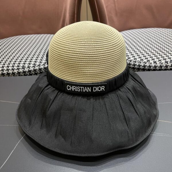 designer,replica,clothing,fake,1:1,lv,luxury,high quality DIOR new breathable large-brimmed bow bucket hat