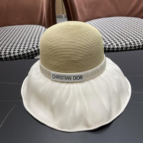 designer,replica,clothing,fake,1:1,lv,luxury,high quality DIOR new breathable large-brimmed bow bucket hat