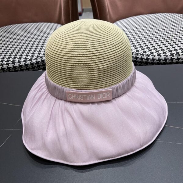 designer,replica,clothing,fake,1:1,lv,luxury,high quality DIOR new breathable large-brimmed bow bucket hat