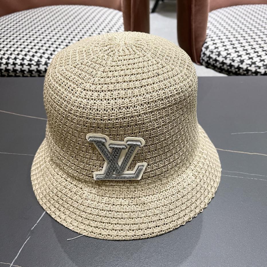 designer,replica,clothing,fake,1:1,lv,luxury,high quality Louis Vuitton new hollow fisherman hat for men and women
