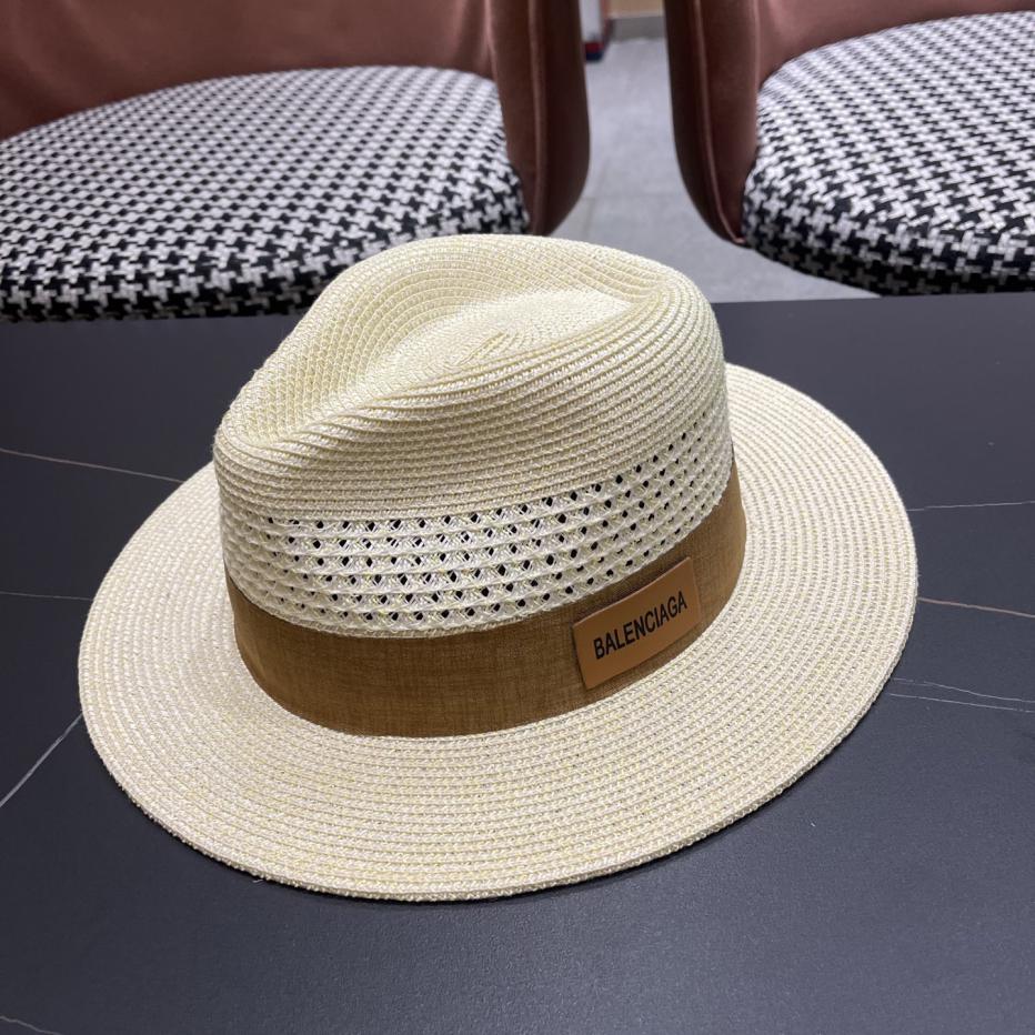designer,replica,clothing,fake,1:1,lv,luxury,high quality BALENCIAGA Korean style fashionable travel fine braid unisex jazz hat