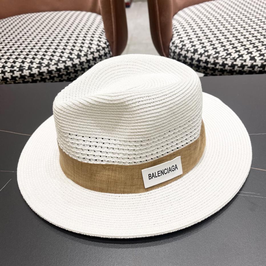 designer,replica,clothing,fake,1:1,lv,luxury,high quality BALENCIAGA Korean style fashionable travel fine braid unisex jazz hat