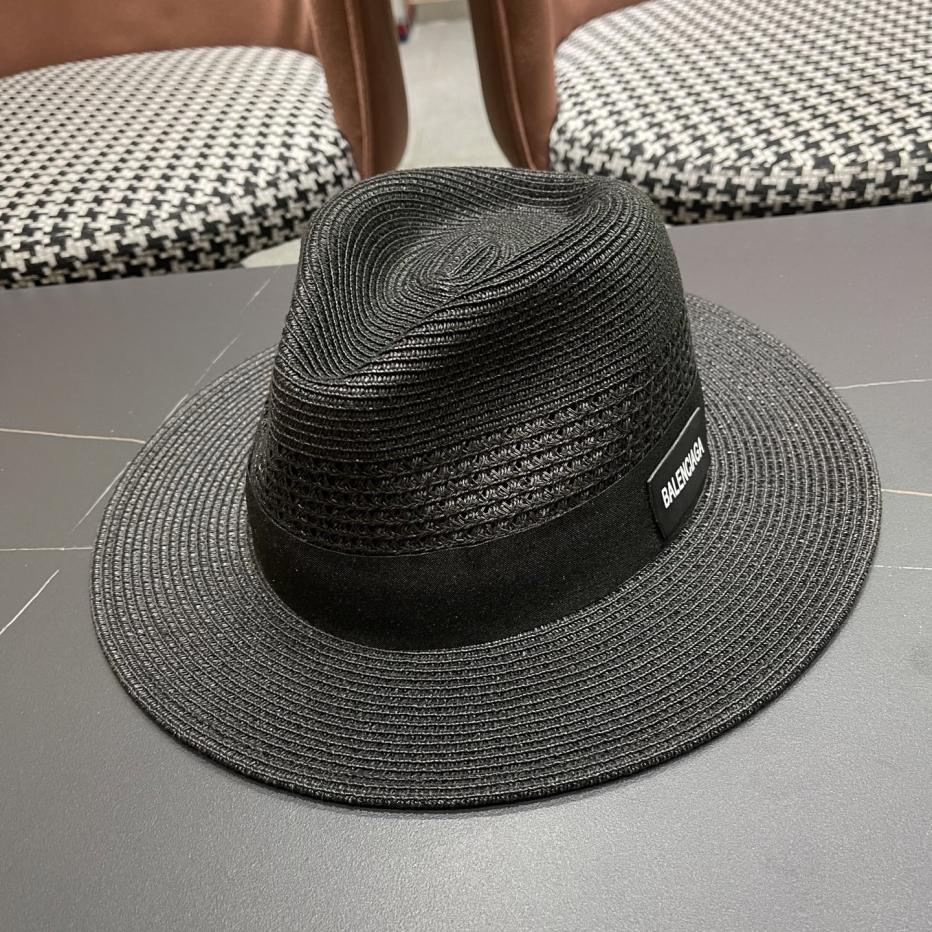 designer,replica,clothing,fake,1:1,lv,luxury,high quality BALENCIAGA Korean style fashionable travel fine braid unisex jazz hat