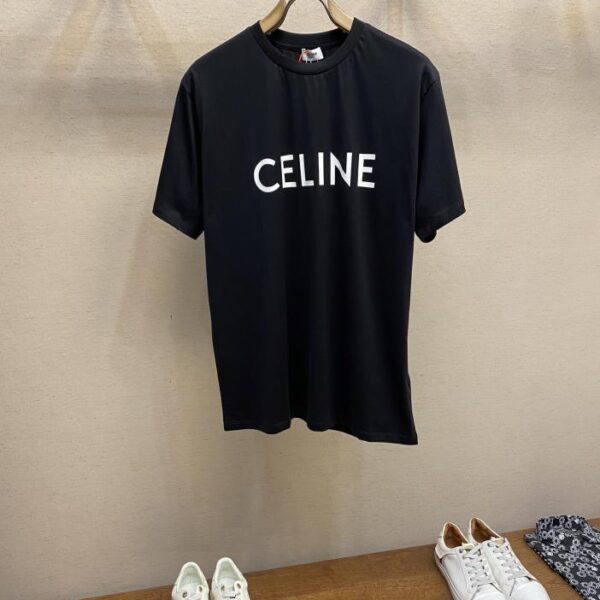designer,replica,clothing,fake,1:1,lv,luxury,high quality Celine Logo Print Short Sleeve