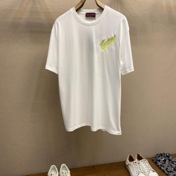 designer,replica,clothing,fake,1:1,lv,luxury,high quality Gucci Double G embroidered short-sleeved T-shirt