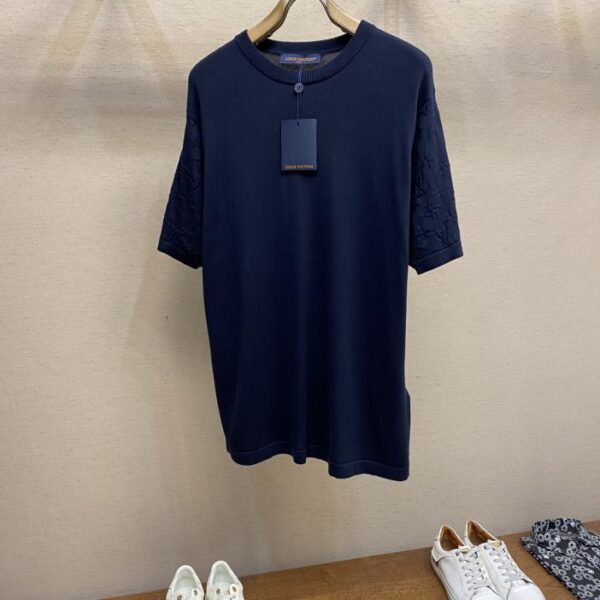 designer,replica,clothing,fake,1:1,lv,luxury,high quality Louis Vuitton Pharrell’s latest intarsia wool knitted short-sleeved T-shirt
