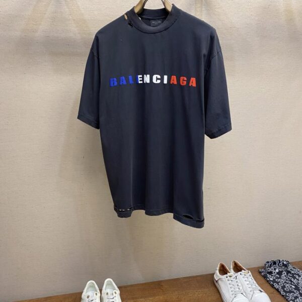 designer,replica,clothing,fake,1:1,lv,luxury,high quality Balenciaga nylon printed crew neck short sleeves