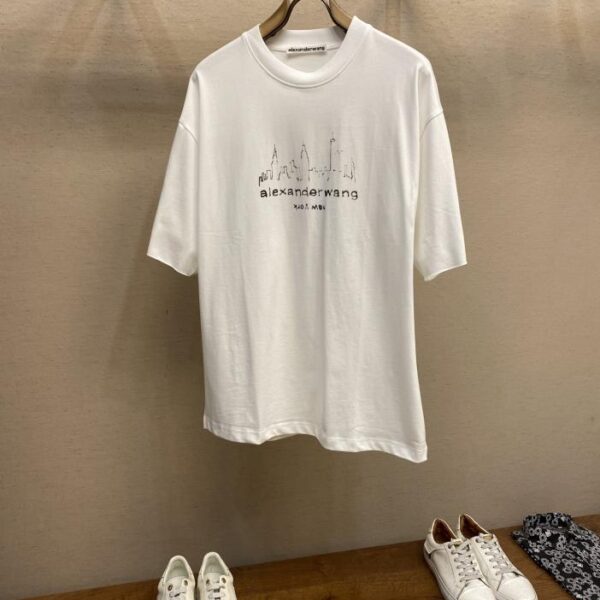 designer,replica,clothing,fake,1:1,lv,luxury,high quality Alexander wang white T-shirt