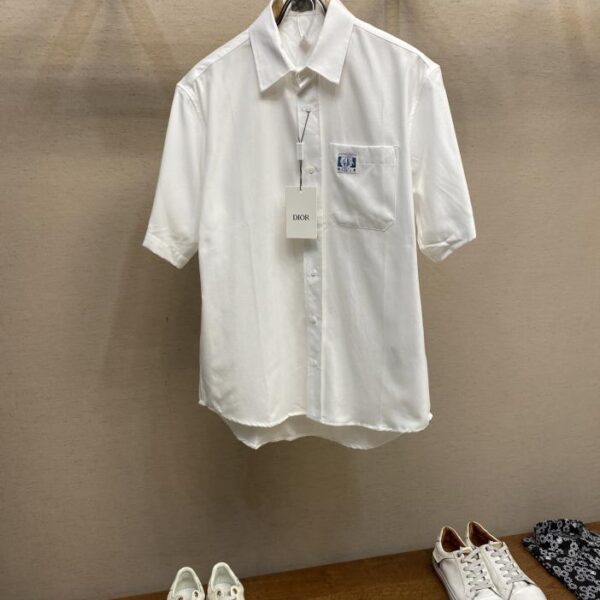 designer,replica,clothing,fake,1:1,lv,luxury,high quality Dior label short-sleeved shirt