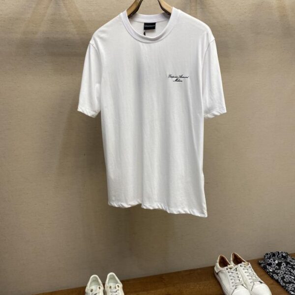 designer,replica,clothing,fake,1:1,lv,luxury,high quality EMPORIO ARMANI new letter embroidered round neck short sleeves
