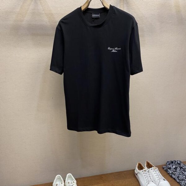 designer,replica,clothing,fake,1:1,lv,luxury,high quality EMPORIO ARMANI new letter embroidered round neck short sleeves