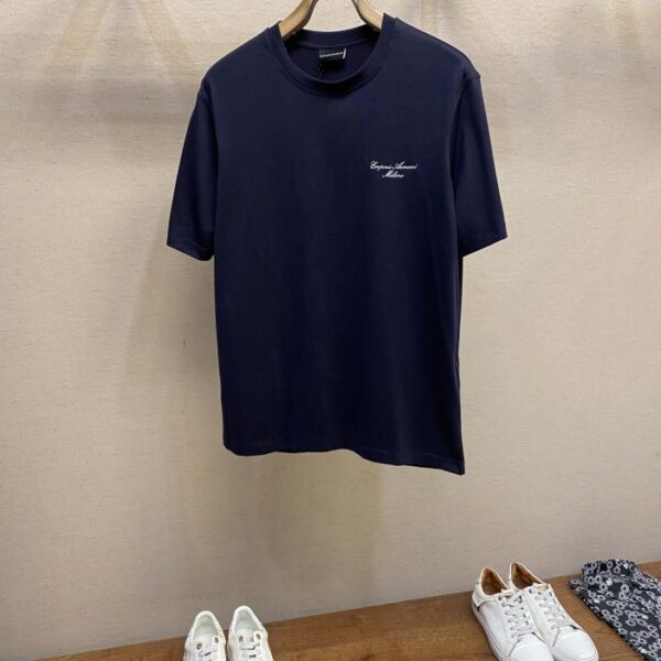 designer,replica,clothing,fake,1:1,lv,luxury,high quality EMPORIO ARMANI new letter embroidered round neck short sleeves