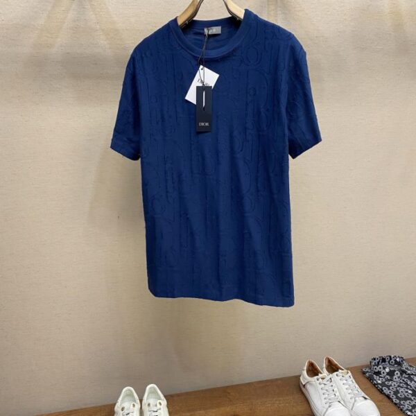 designer,replica,clothing,fake,1:1,lv,luxury,high quality Dior embossed jacquard crew neck short sleeves