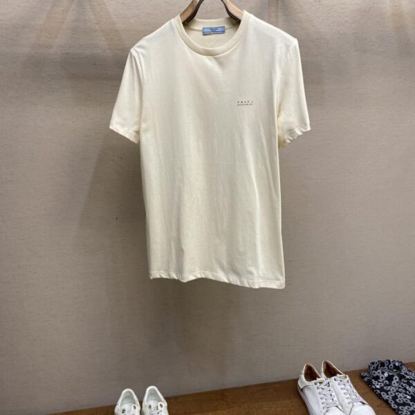 designer,replica,clothing,fake,1:1,lv,luxury,high quality Prada New Round Neck Letter T-shirt Short Sleeve