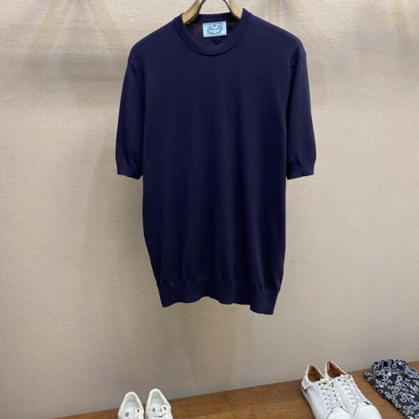 designer,replica,clothing,fake,1:1,lv,luxury,high quality Prada cotton jersey short-sleeved T-shirt