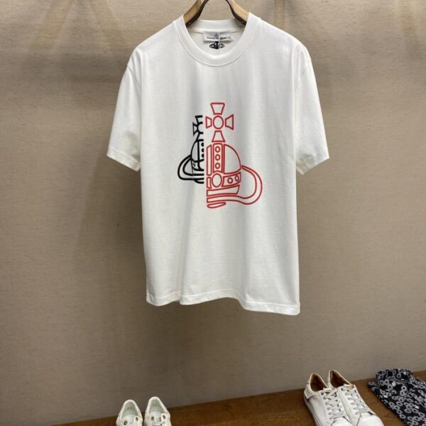 designer,replica,clothing,fake,1:1,lv,luxury,high quality ViVi Empress Dowager Limited Edition Saturn Series Printed T-shirt