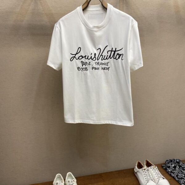 designer,replica,clothing,fake,1:1,lv,luxury,high quality Louis Vuitton new pure cotton stretch cotton fabric short sleeve