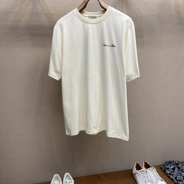 designer,replica,clothing,fake,1:1,lv,luxury,high quality Dior colorful letter graffiti couple short-sleeved T-shirt