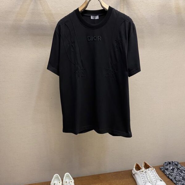 designer,replica,clothing,fake,1:1,lv,luxury,high quality Dior Baroque embroidered short-sleeved T-shirt