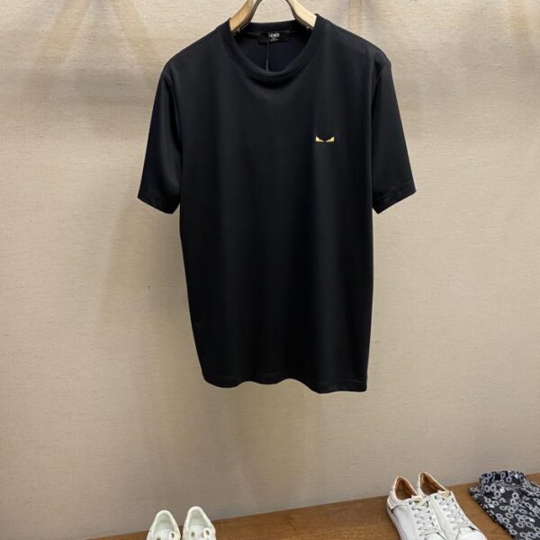 designer,replica,clothing,fake,1:1,lv,luxury,high quality Fendi classic yellow eye embroidered logo monster short-sleeved T-shirt