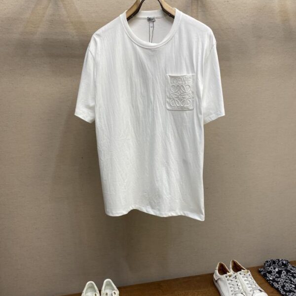 designer,replica,clothing,fake,1:1,lv,luxury,high quality Loewe Two-tone pocket LW short-sleeved T-shirt