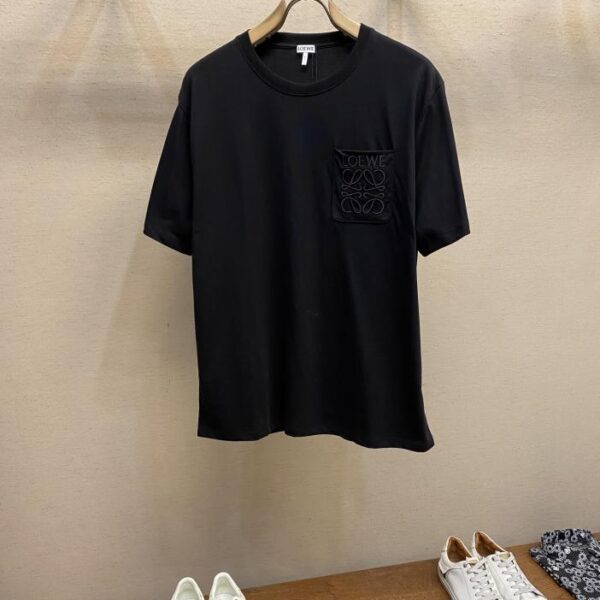 designer,replica,clothing,fake,1:1,lv,luxury,high quality Loewe Two-tone pocket LW short-sleeved T-shirt