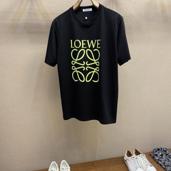 designer,replica,clothing,fake,1:1,lv,luxury,high quality Loewe contrast color large logo print couple short-sleeved T-shirt