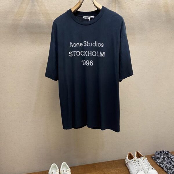 designer,replica,clothing,fake,1:1,lv,luxury,high quality Acne Studios 1996 Classic Destruction Memorial Short Sleeve T-Shirt Series