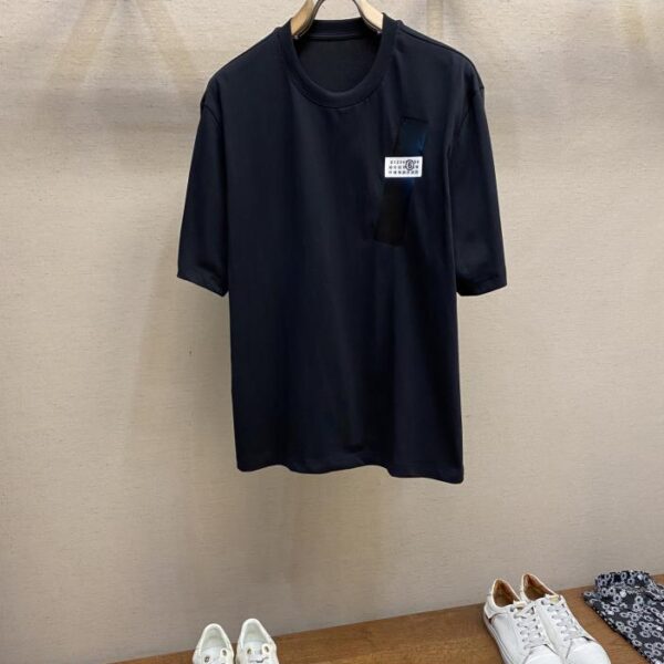 designer,replica,clothing,fake,1:1,lv,luxury,high quality MM6 Maison Margiela Spring/Summer New Vintage Distressed Tape Printed Round Neck Short Sleeve T-Shirt