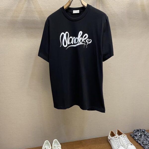 designer,replica,clothing,fake,1:1,lv,luxury,high quality Moncler Spring/Summer New Products Snake Year Limited Edition LOGO Calligraphy Logo Round Neck Short Sleeve T-shirt