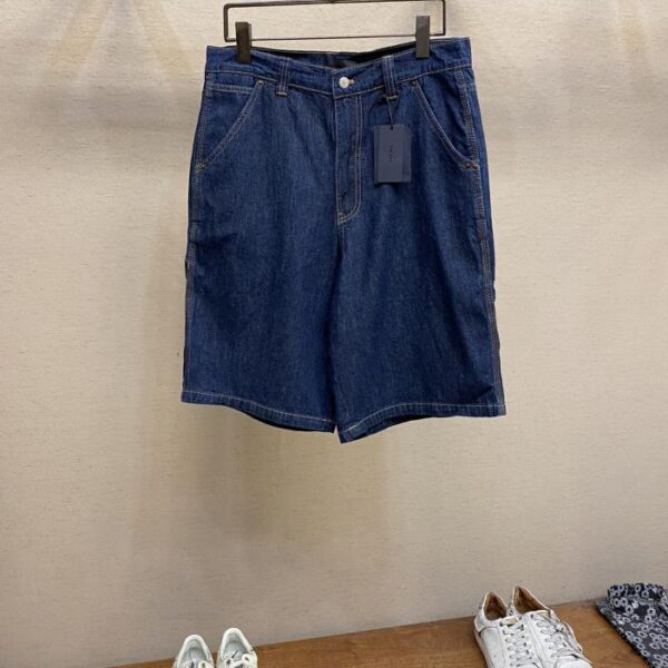 designer,replica,clothing,fake,1:1,lv,luxury,high quality Prada denim shorts