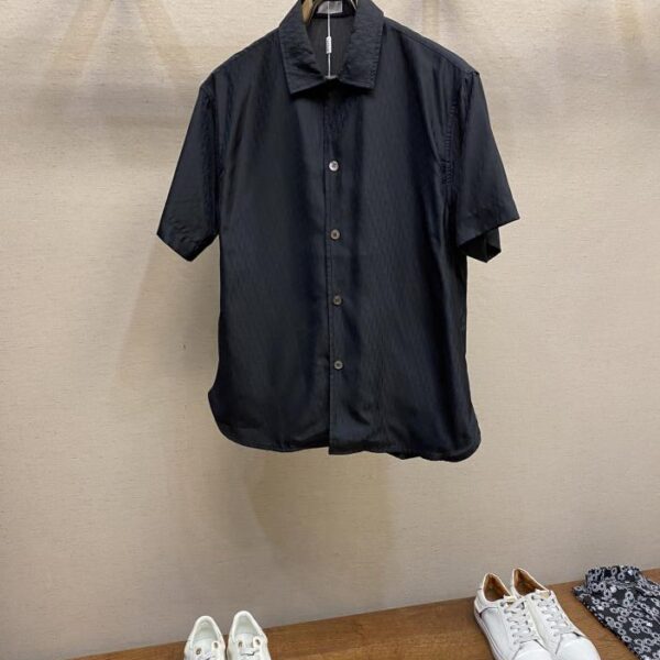 designer,replica,clothing,fake,1:1,lv,luxury,high quality Dior Spring/Summer Men’s Silk and Cotton Blended Allover Oblique Jacquard Casual Short-Sleeved Shirt