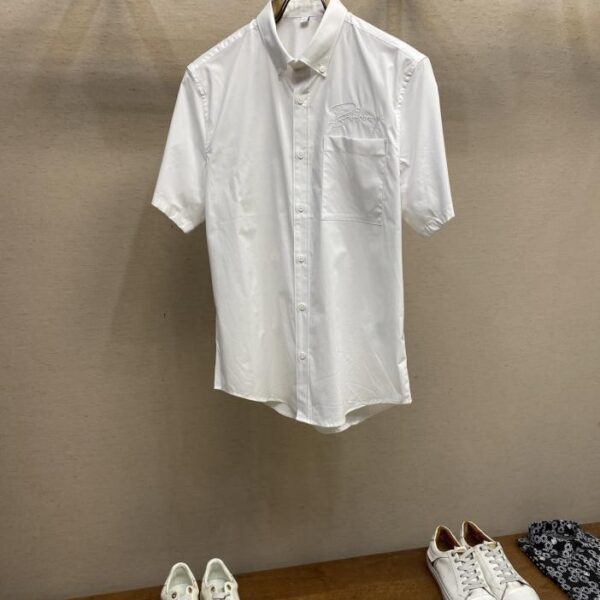 designer,replica,clothing,fake,1:1,lv,luxury,high quality Burberry new men’s high-end fashion logo embroidery small point collar business casual long sleeve shirt